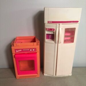 Mattel Barbie Kitchen Refrigerator and dishwasher 1994